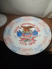 1975 Vintage USA Bicentennial 200th Anniversary Year 1776-1976  Calendar Plate  picture