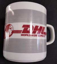 DHL Worldwide Express Airlines Coffee Mug Cup Vtg 1980s Original Rare VHTF  picture