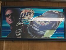 VERY RARE Rusty Wallace Miller Lite Mirror. 38 1/2 Long By 2 1/2 Tall  picture