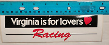 VINTAGE Virginia is For Racing Lovers Bumper Sticker Unsued picture