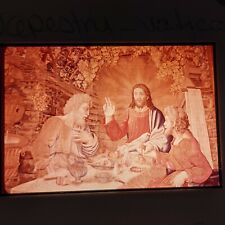 1970s Rome, Italy Vatican Tapestries 35mm Photo Slide Jesus Supper at Emmaus D2 picture